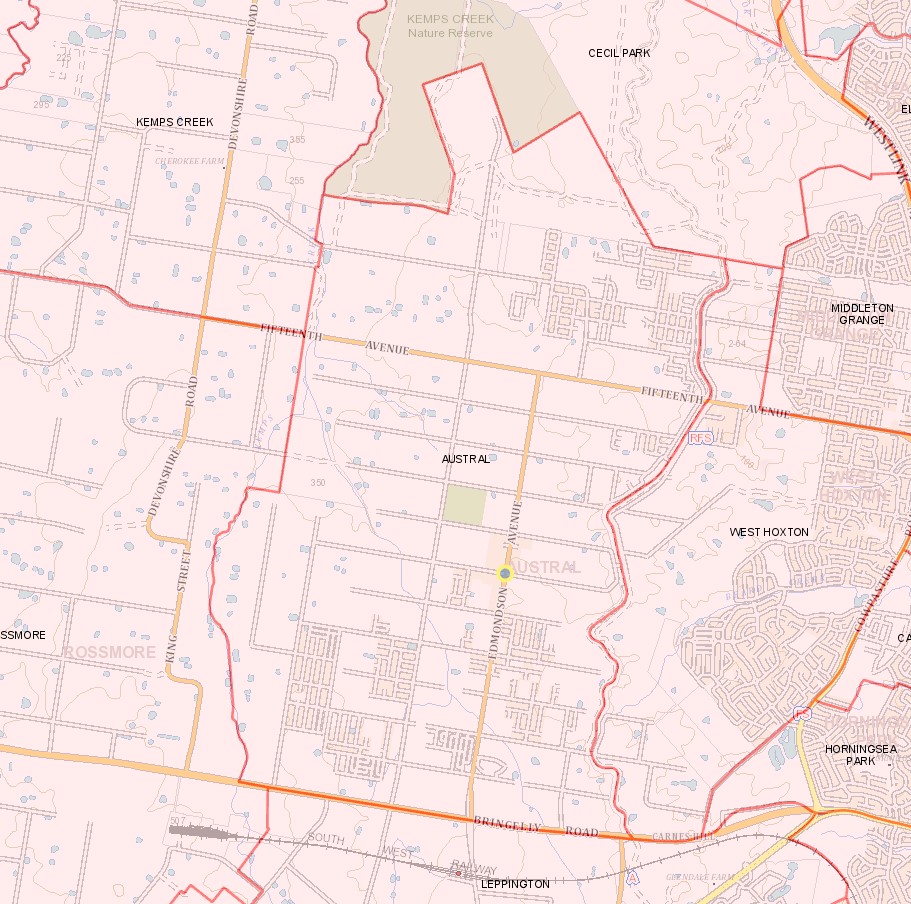 Old Austral boundary, NSW – Local Government Areas